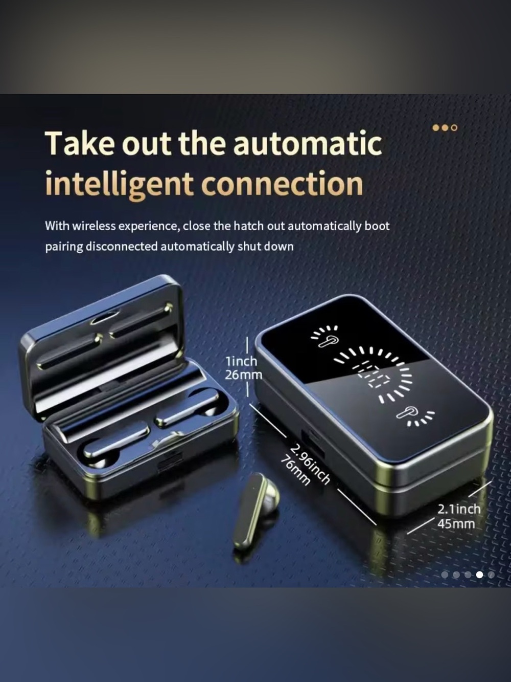 🥳 2 for $15 🥳 Wireless Bluetooth Earbuds Mirror Digital Display Charging Case - Picture 8 of 14